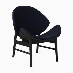 Black Lacquered Oak Chair in Midnight Blue by Warm Nordic