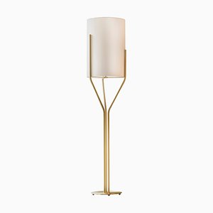 Arborescence Stehlampe aus satiniertem Messing von Hervé Langlais