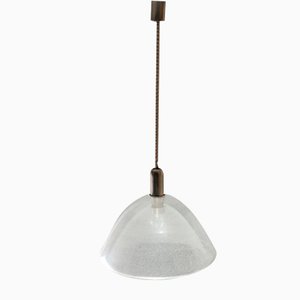 Lámpara colgante de cristal de Murano de Mazzega, años 70