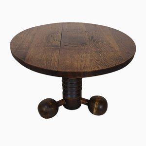Brutalist Art Deco Side Table attributed to Charles Dudouyt, 1930s