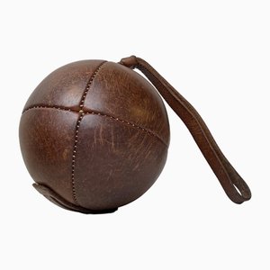 Vintage French Leather Boxing Ball, 1930s