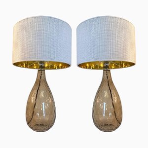 Fumè Table Lamps in Murano Glass by Simong, Set of 2