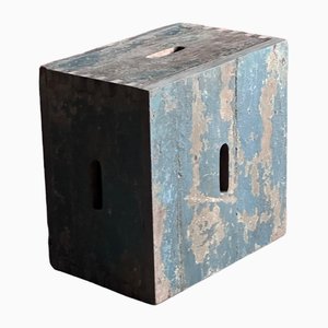 Taburete Ca Lebanon Cube en azul verdoso de Le Corbusier, 1967