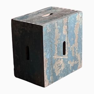 Teal C14 Cabanon Cube Stool by Le Corbusier, 1967