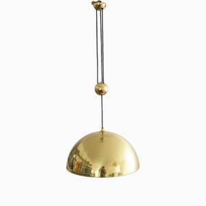 Solan Pendant Light Counterweight Lamp Brass Rar by Florian Schulz, 1970s