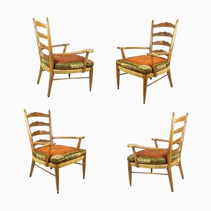 Wood & Rope Armchairs by Ico Parisi, 1949, Set of 2