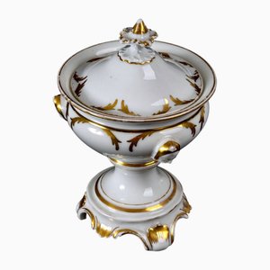 19th CenturyTripod Fruit Bowl with Lid Paris Porcelain
