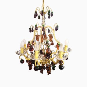 Chandelier 8 Lights with Glass Fruits