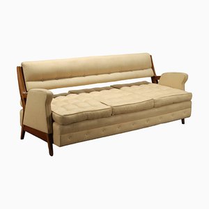 Vintage Drei-Sitzer Sofa aus Holz, 1950er