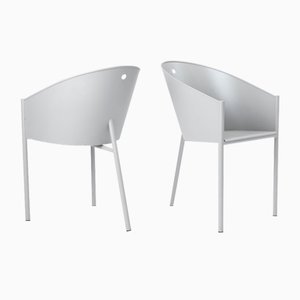 Costes Alluminio Chairs by Philippe Starck for Driade, 1988, Set of 2