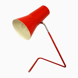 Rote Tischlampe von Josef Hurka für Drupol, 1960er