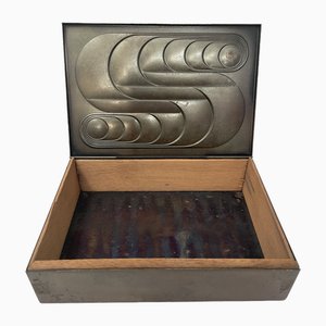 Copper Box with Kinetic Decor, 1970s