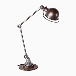 Industrielle Metall Schreibtischlampe von Jean-Louis Domecq für Jieldé, 1950er
