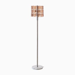 Italian Floor Lamp in Crystal and Marble, 1970s