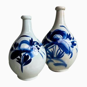 Meiji-Ra Tokkuri Sake-Flaschen aus Porzellan, Japan, 1890er, 2er Set