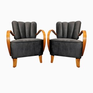 Cocktail Armchairs by Jindřich Halabala, 1950s, Set of 2