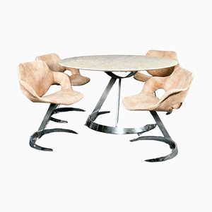 Tavolo e sedie di Boris Tabacoff, anni '70, set di 5