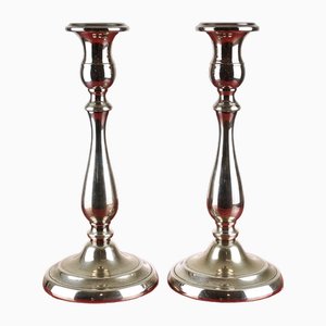 Candleholders in 800 Silver from Greggio, Set of 2