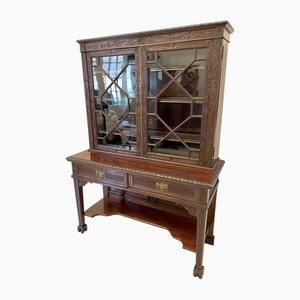 Victorian Carved Mahogany Display Cabinet by James Winter & Sons, London, 1860s