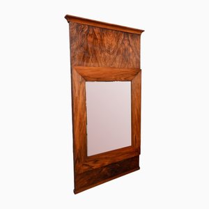 Antique Trumeau Mirror in Walnut