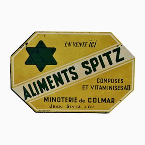 Placa publicitaria vintage de Spitz Colmar Foods