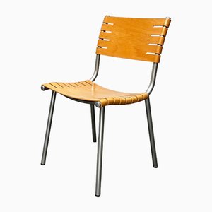 Postmodern Metal and Wood Chair by Ruud Jan Kokke for Harvink, 1990s