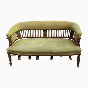 Sofá vintage de nogal, década de 1800