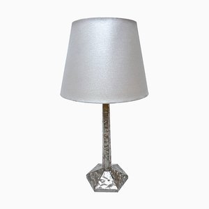 Art Deco French Table Lamp with Mother-of-Pearl Effect