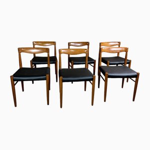 Vintage Scandinavian Chairs in Teak by W.H. Klein for Bramin, 1970s, Set of 6