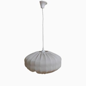 Lampada da soffitto vintage con schermo in tessuto, anni '70