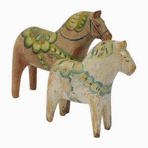 Swedish Happiness Horses, 1880, Set of 2