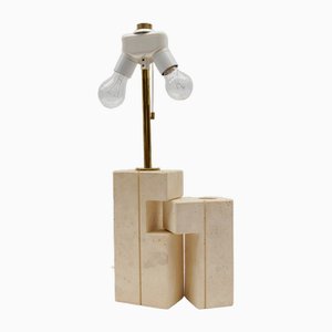 Travertine Table Lamp by Giuliano Cesari for Nucleo Sormani, 1960s