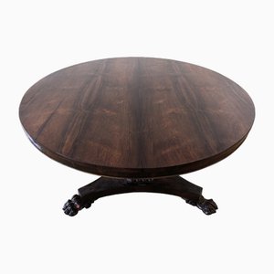 Round Table in Rosewood with Lion's Leg Foot, Late 1700s