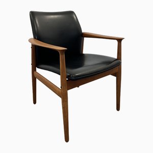 Dänischer Mid-Century Teak Armlehnstuhl von Grete Jalk für Glostrup, 1960er