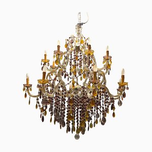 Large Murano Crystal Chandelier, 1960s