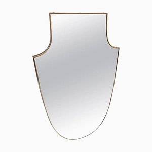 Espejo de pared Mid-Century moderno con forma de escudo de Gio Ponti, años 50