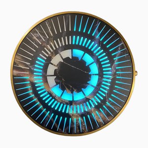 Horloge Tempus en Marbre Noir Givré par Ben Rousseau