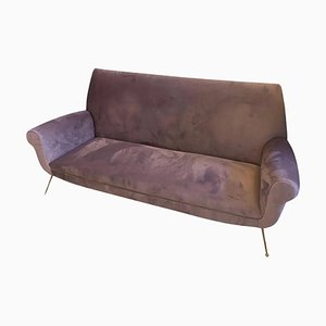 Modernes italienisches Mid-Century Wisteria Samtsofa von Gigi Radice, 1950er