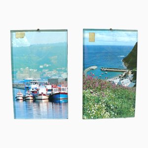 Large Art Nouveau Pictures Frames With Original Faceted Glass Frames, Germany, 1890, Set of 2