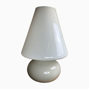 Italienische Vintage Lampe aus beigem Opalinglas, 1980er