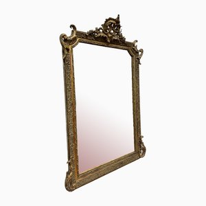 Espejo dorado grande, década de 1890