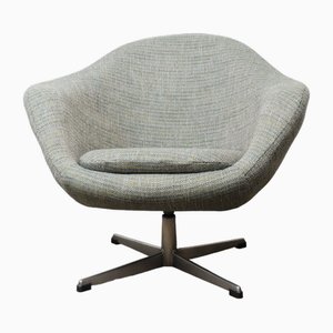 Vintage Swivel Blue/Grey Egg Chair, 1970s