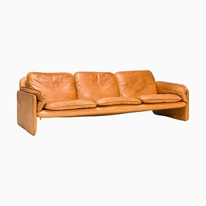 Cedar Leather Ds-61 Sofa from de Sede, 1972