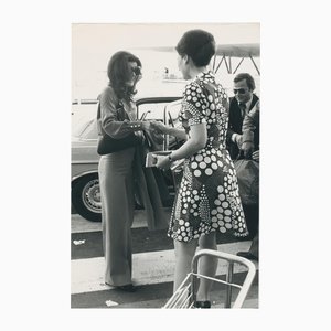 Jackie Kennedy at the Airport in Paris, France, 1970s, Photograph