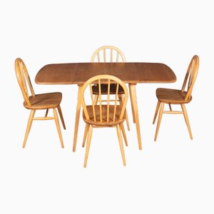 Modell 383 Esstisch und Stühle von Lucian Ercolani für Ercol, 5 . Set