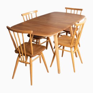 Model 383 Dining Table and Chairs by Lucian Ercolani for Ercol, Set of 5