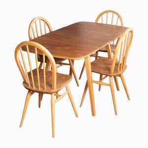 Model 383 Dining Table and Chairs by Lucian Ercolani for Ercol, Set of 5