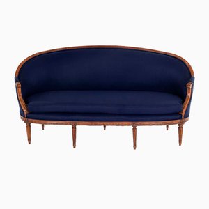 Katalanisches Vintage Sofa aus Nussholz