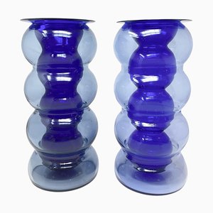 Mid-Century Modern Murano Glass Vases attributed to Carlo Nason for Mazzega, Italy, 1960s, Set of 2