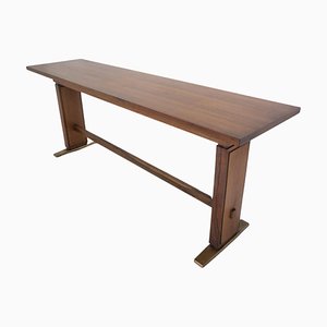 Consolle Mid-Century moderna in legno attribuita a Giovanni Michelucci, anni '60